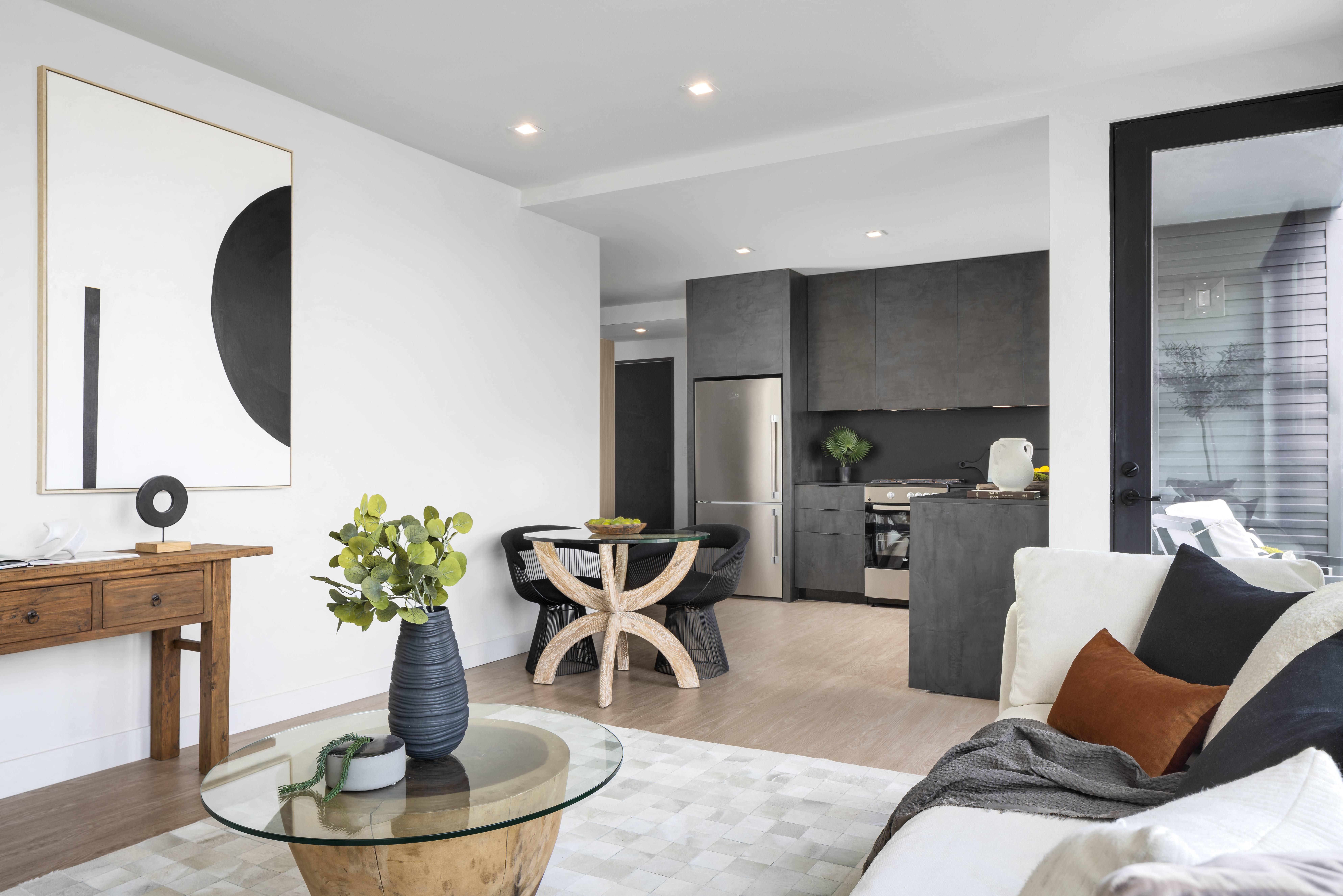 K3 1-Bed Living Room and Kitchen